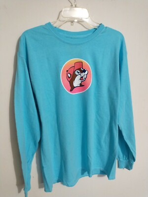 Buc-ee's Logo Wherever We Roam Long Sleeve Blue T-Shirt Size S-3XL | eBay US