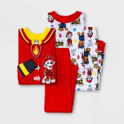 Toddler Boys' 4pc PAW Patrol Snug Fit Pajama Set - Red | Target