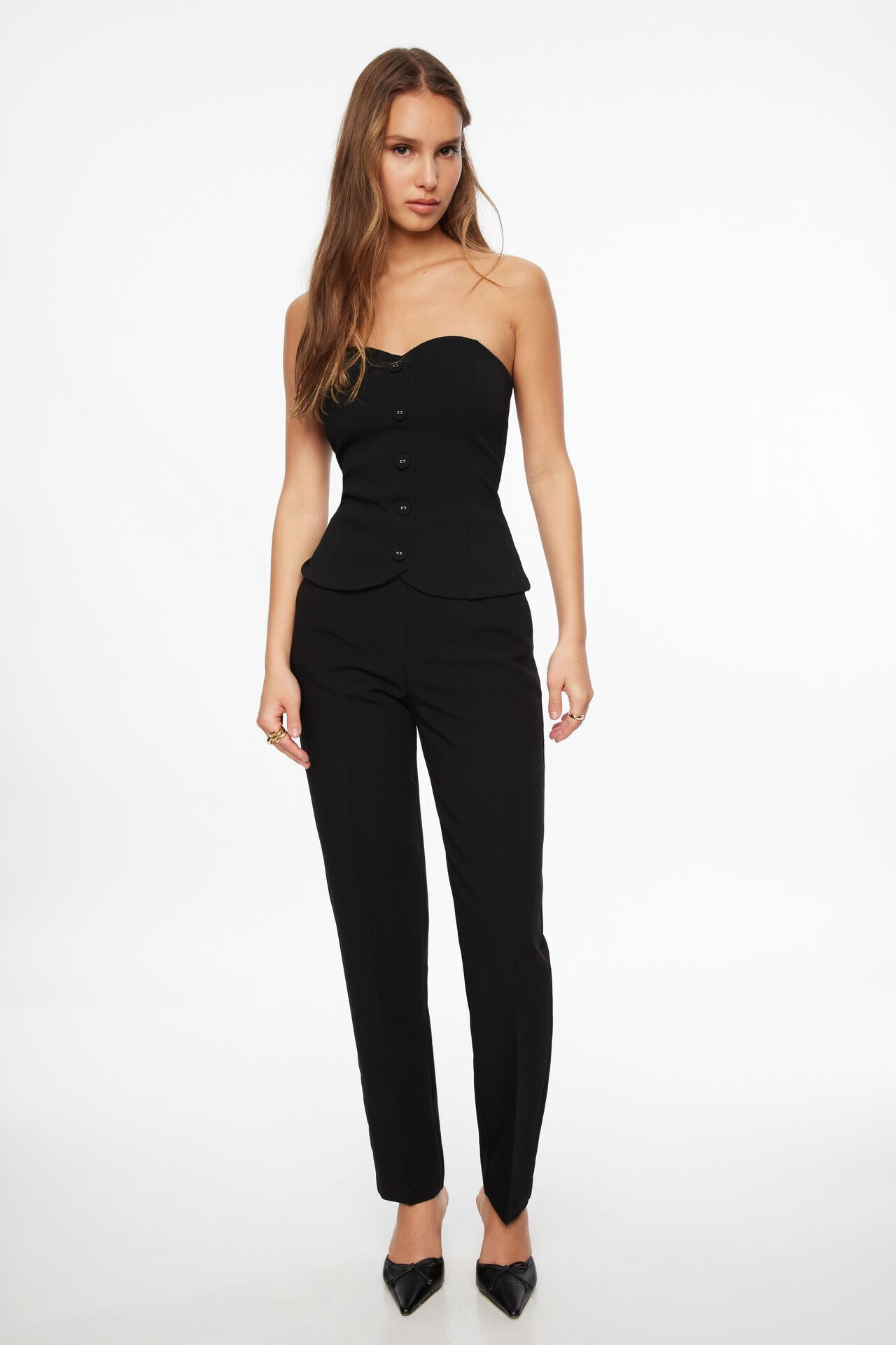 Sweetheart Buttoned Tube Top | Dynamite Clothing