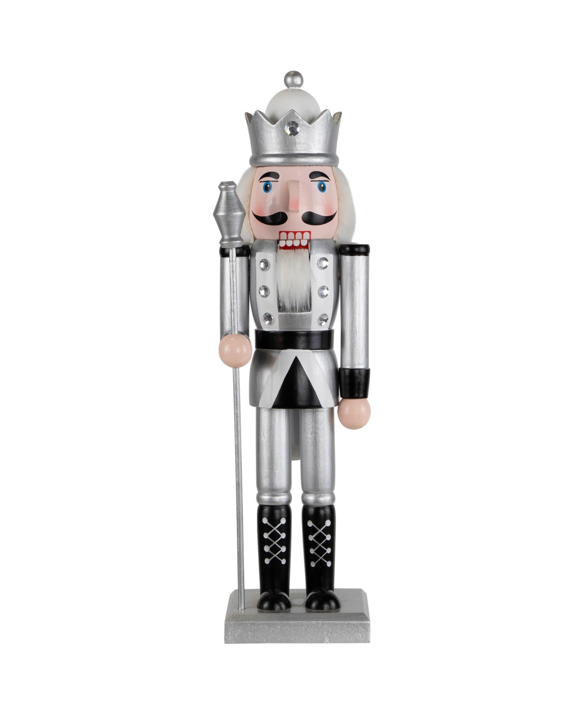 Northlight 14" Jeweled Christmas Nutcracker Figure - Silver | Macy's