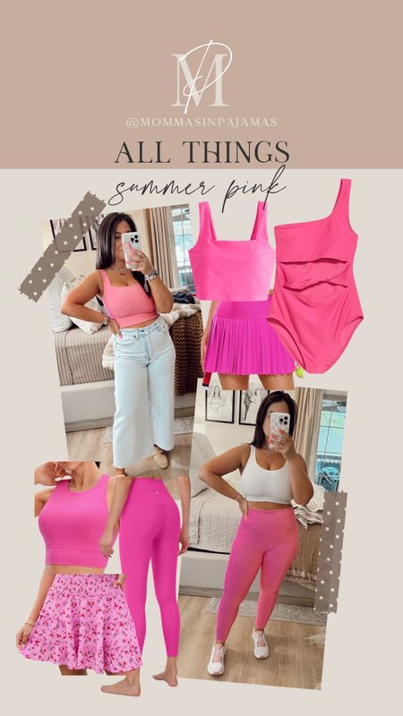 Who else needs some pink in their lives this summer?? Here are some of my favorite pink summer pieces that I adore!! summer tops, bigger bust friendly sports bras, pink gym look, pink skirts

#LTKStyleTip #LTKSeasonal #LTKFitness