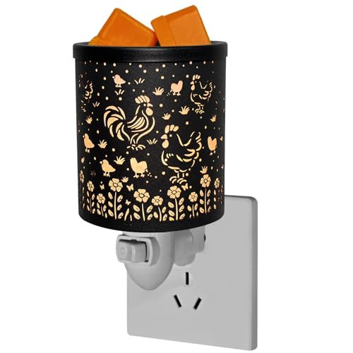 kaakuuki Plug in Wax Warmer Candle Wax Warmer for Scented Wax melt Warmer Plug in Wax melt Warmer Wax Burner Electric Wax Melter Candle Warmer as Home Decor Gifts for Women(Rooster) | Amazon (US)