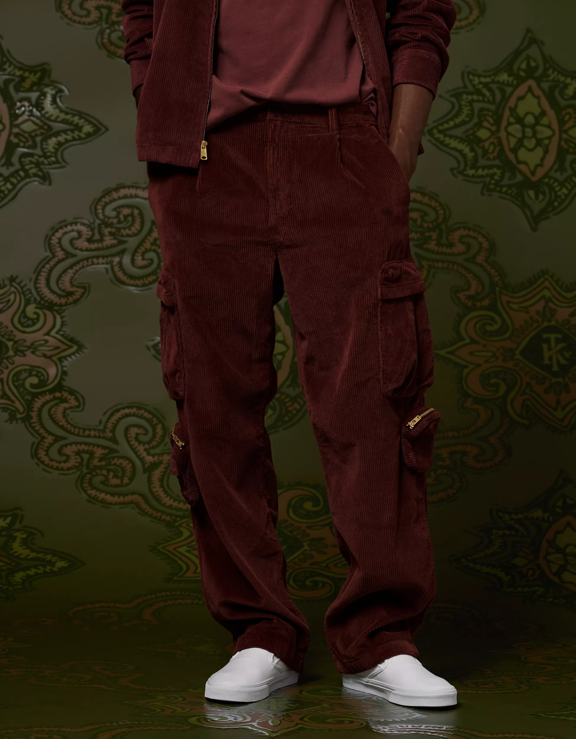AE x Tru Kolors Relaxed Corduroy Cargo Pant | American Eagle Outfitters (US & CA)