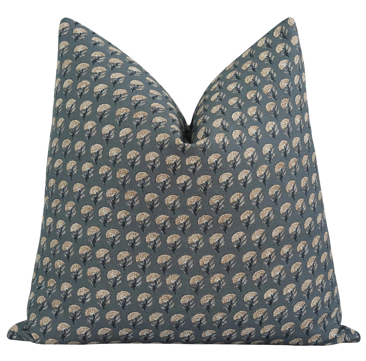 Potter Slate Floral Print Pillow | Land of Pillows