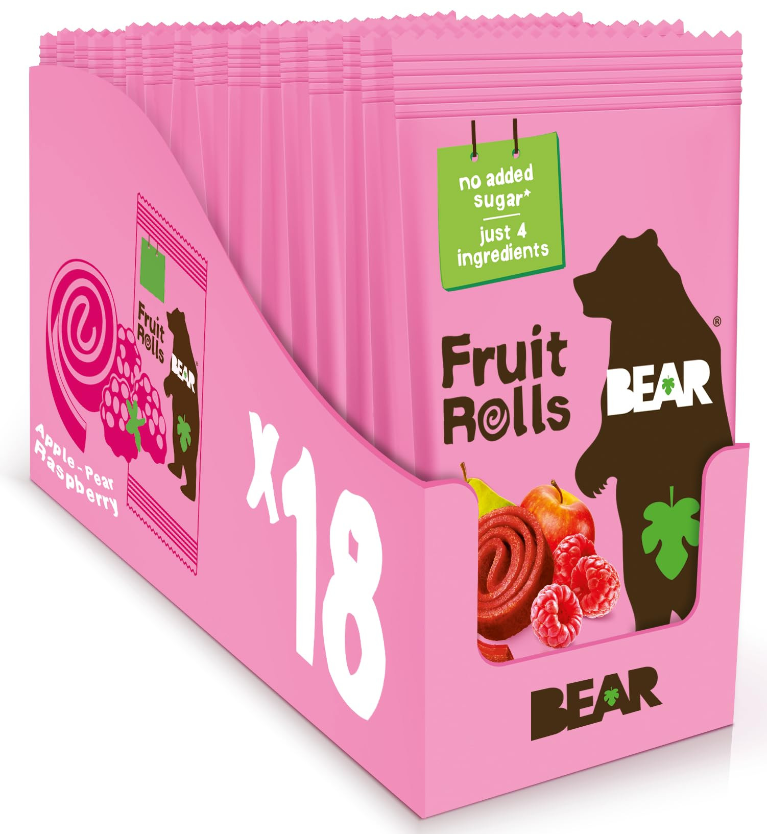 BEAR Real Fruit Snack Rolls - Gluten Free, Vegan, and Non-GMO - Raspberry – Healthy School And ... | Amazon (US)
