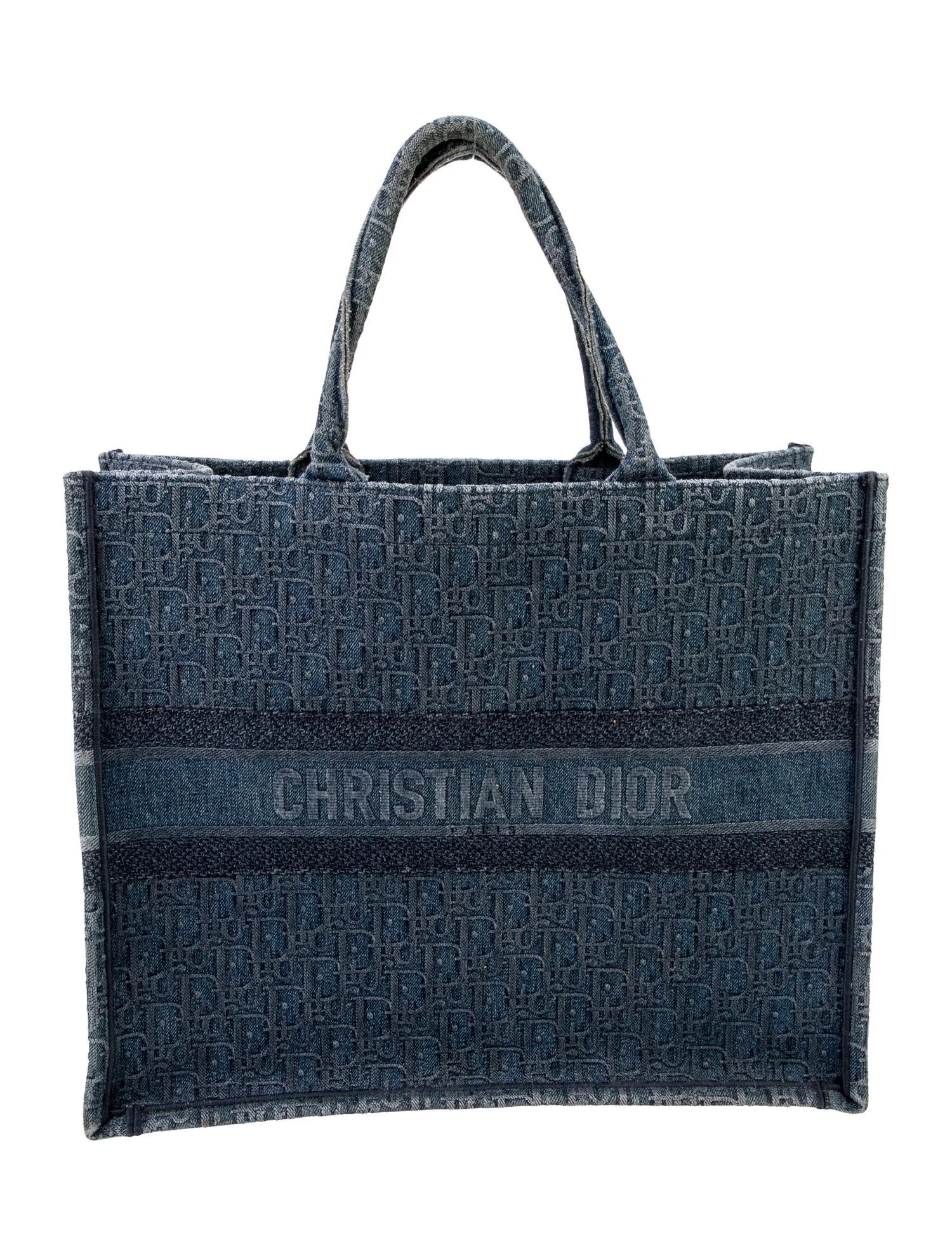 Large Denim Oblique Book Tote | The RealReal