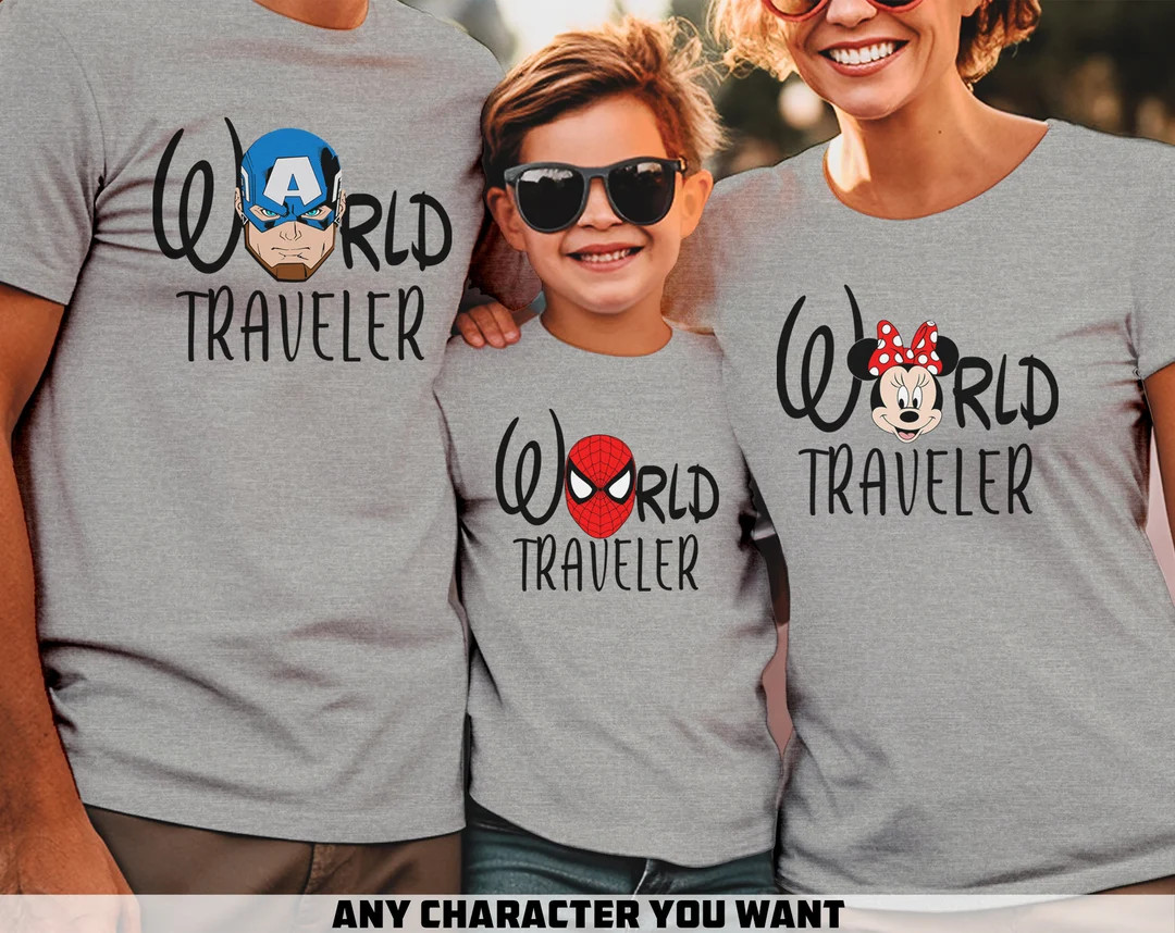 World Traveler Family Tees, World Traveler Epcot Shirt, Epcot Family Shirts, World Traveler Disne... | Etsy (US)