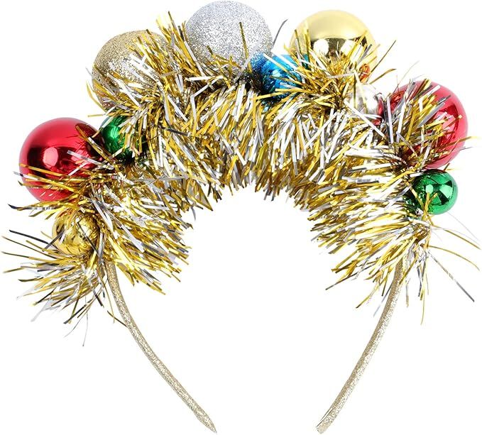Christmas Headband Xmas Reindeer Antlers Headbands Christmas Hair Accessories for Women | Amazon (US)