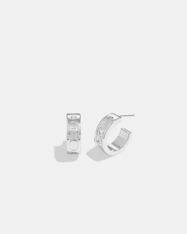 Signature Huggie Earrings | Coach Outlet US