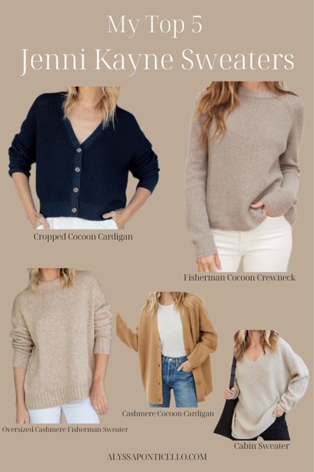 Some of my favorite Jenni Kayne sweaters; code ALYSSA15 gets you 15% off

#LTKSeasonal