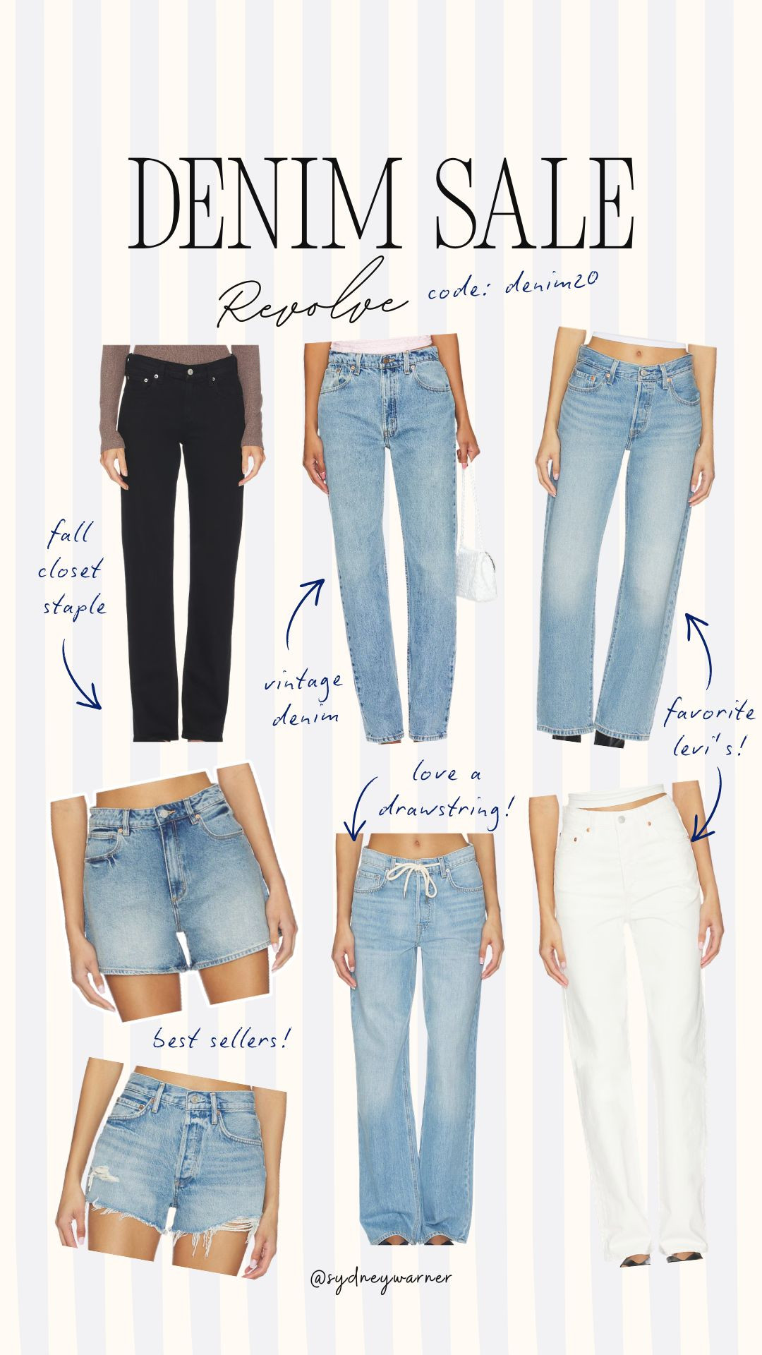 revolve denim sale!!! use code DENIM20 for 20% off! perfect time to stock up on Fall denim 

 #LTKgrwm #LTKootd #LTKSaleAlert
