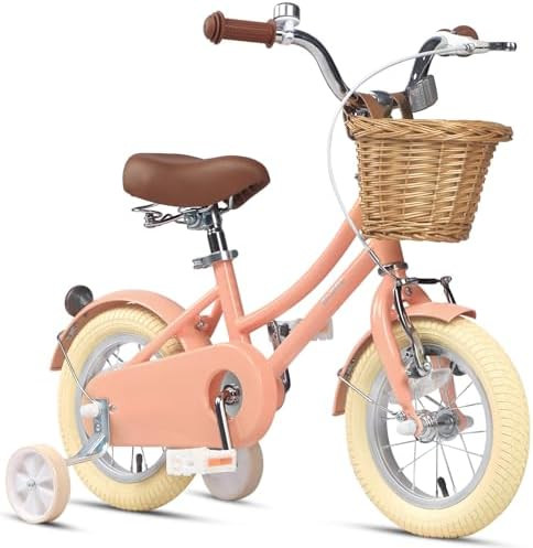 Glerc Little Molly 12-20 Inch Kids Retro Cruiser Bike for 2-13 Year Old with Wicker Basket & Trai... | Amazon (US)