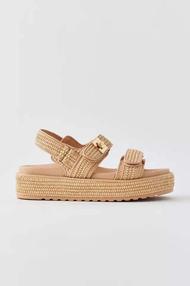Big Mona Chunky Platform Sandal Natural Raffia | Walmart (US)
