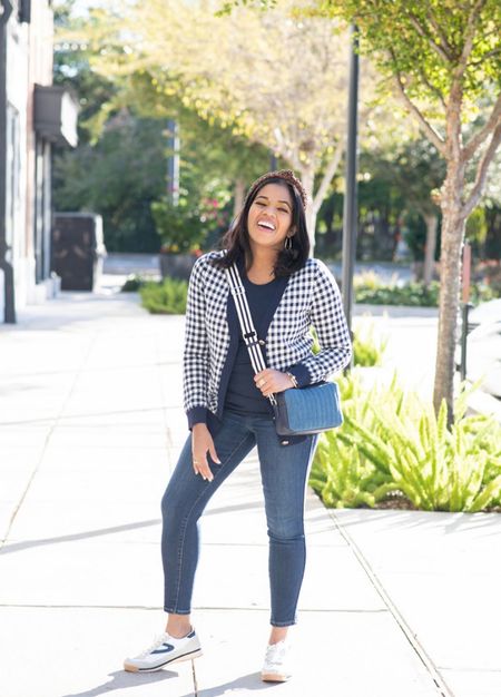 Cozy gingham sweaters and tennis shoes are perfect for shopping during the busy holiday season 

#LTKHoliday #LTKstyletip #LTKSeasonal