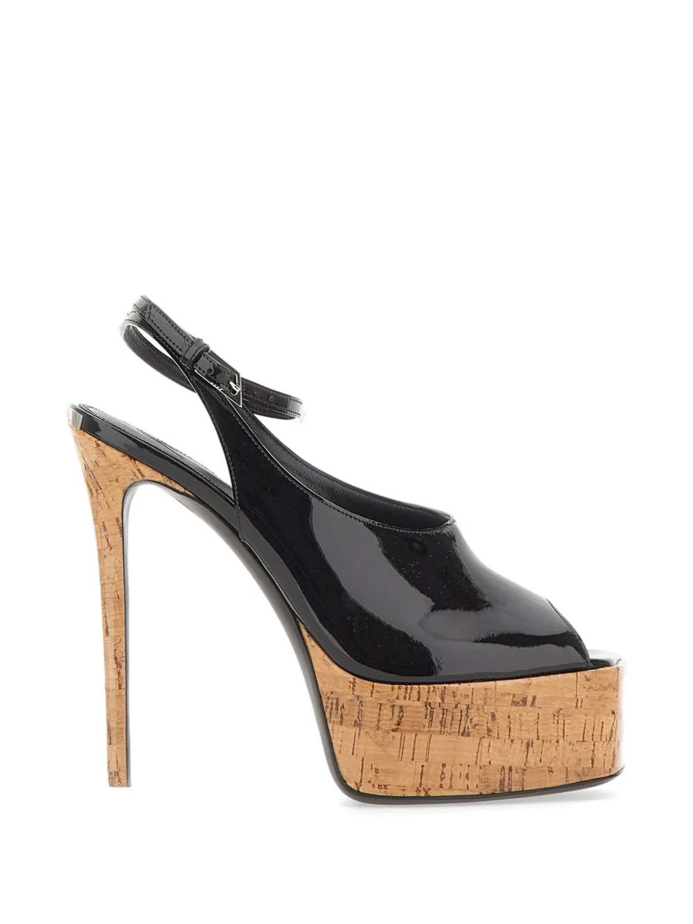 The Attico Ornella ankle-strap heeled sandals - Black | Farfetch Global