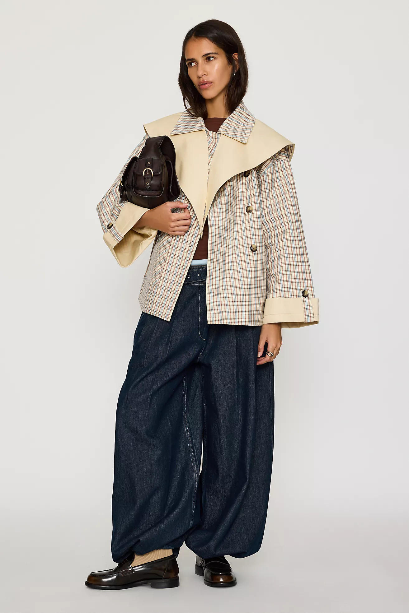 Damson Madder Jerry Reversible Crop Trench Coat | Anthropologie (UK)