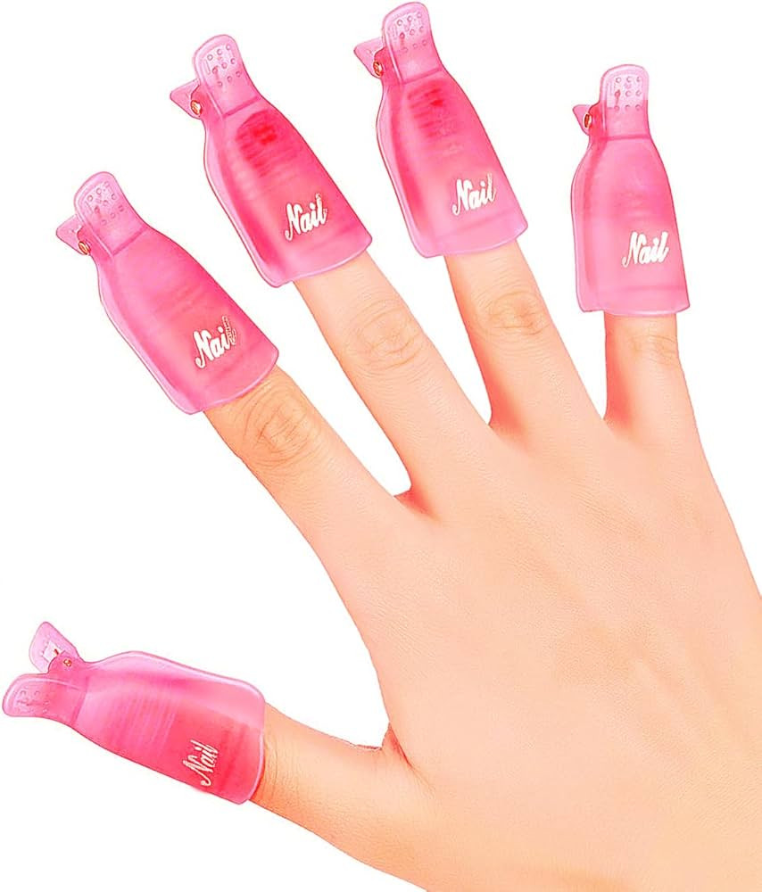 10pcs Acrylic Nail Art Soak off Cap Clip, Soak Off Gel Polish Remover, Nail Clips for Polish Remo... | Amazon (US)
