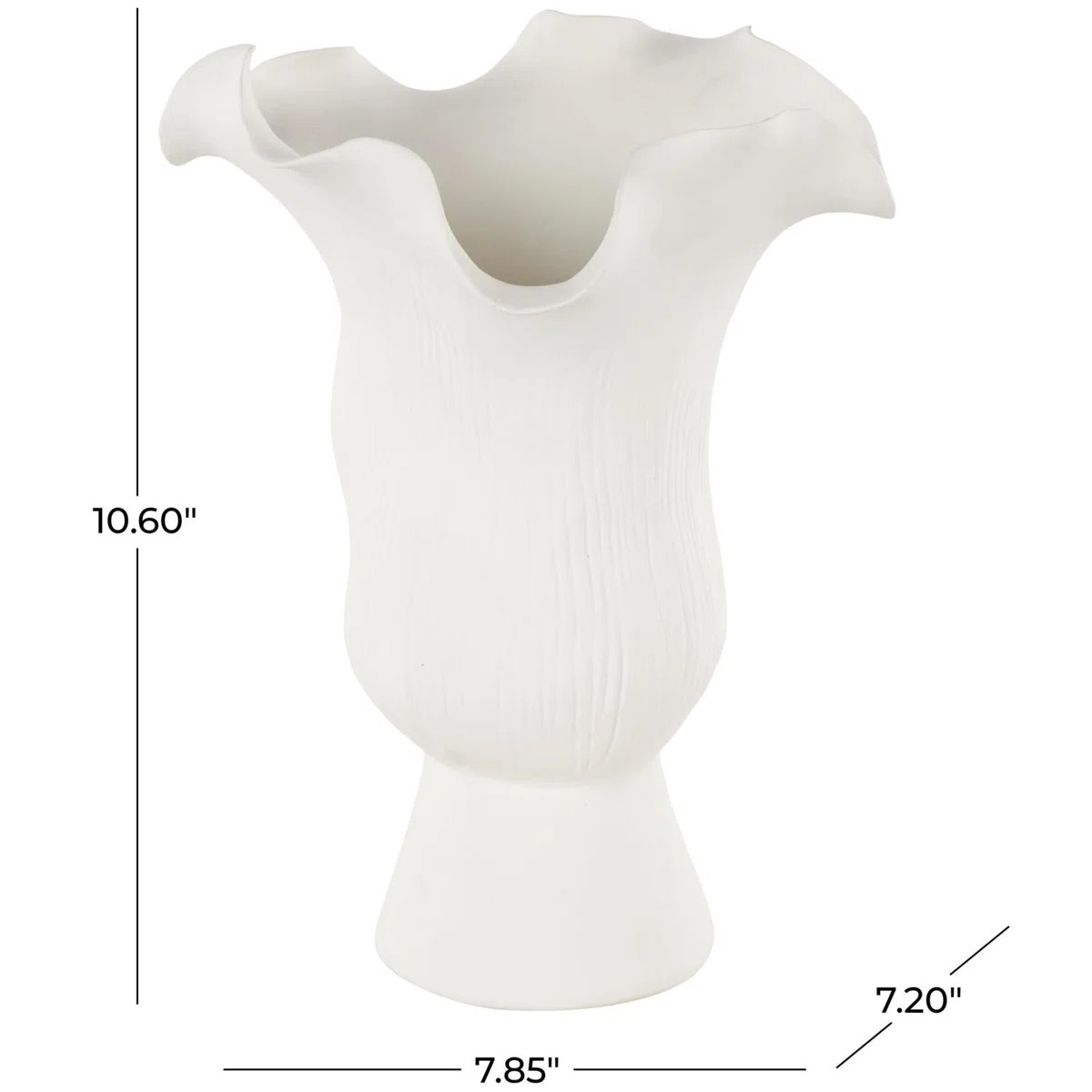 Bia Cole And Ceramic Floral Inspired Abstract Vase With Linear Grooves | Wayfair North America