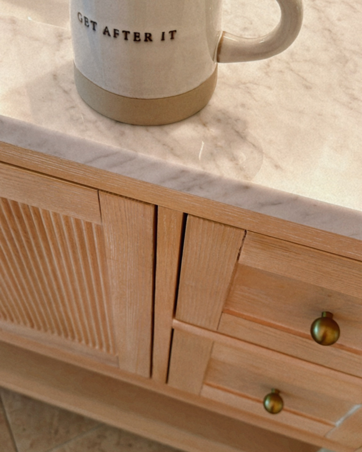 New affordable Home Depot bathroom vanity with fluted wood and marble vanity top 🤍 #homedepot #bath #bathroom #vanity #marble

#LTKHome #LTKStyleTip