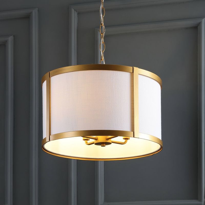17" Metal Thatcher Pendant Ceiling Light (Includes Energy Efficient Light Bulb) - JONATHAN Y | Target