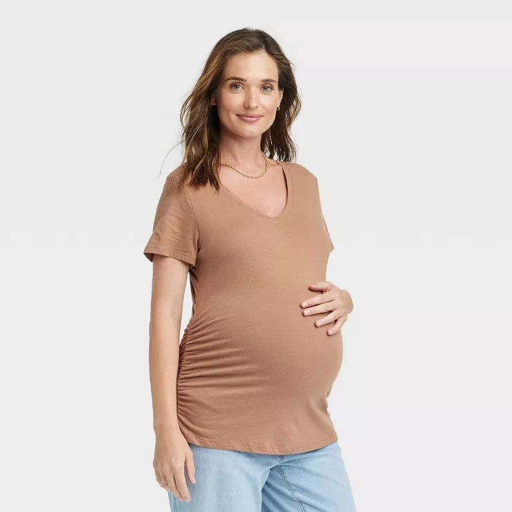 Short Sleeve V-Neck Maternity T-Shirt - Isabel Maternity by Ingrid & Isabel™ | Target
