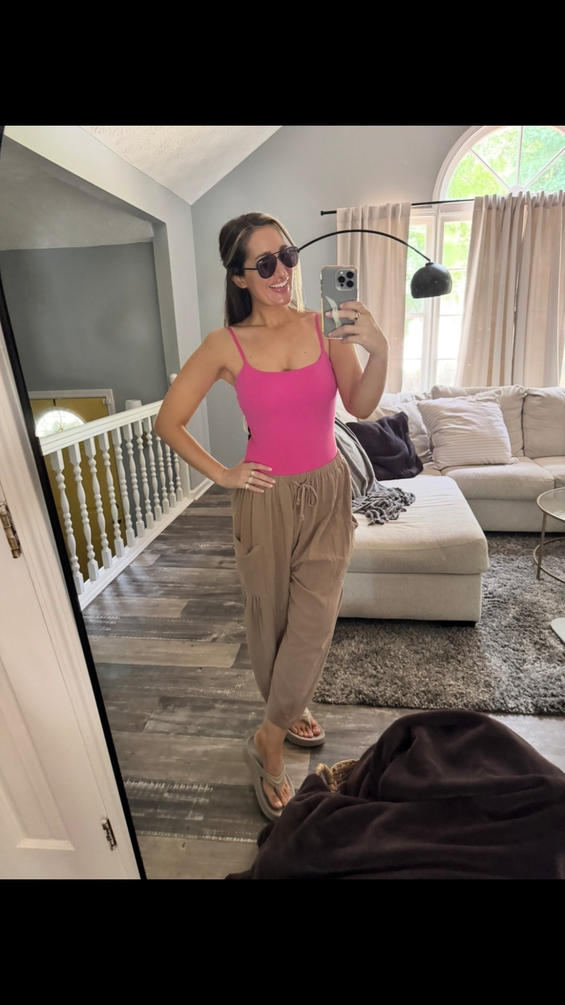 Can’t quit these pants 😂 I think it’s time I order a second color at this point 

The linen is so comfy in the heat! 

Medium Top 
Medium Pants 

#LTKActive #LTKFindsUnder50 #LTKSaleAlert