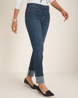 Tweed Cuff Girlfriend Ankle Jeans | Chico's
