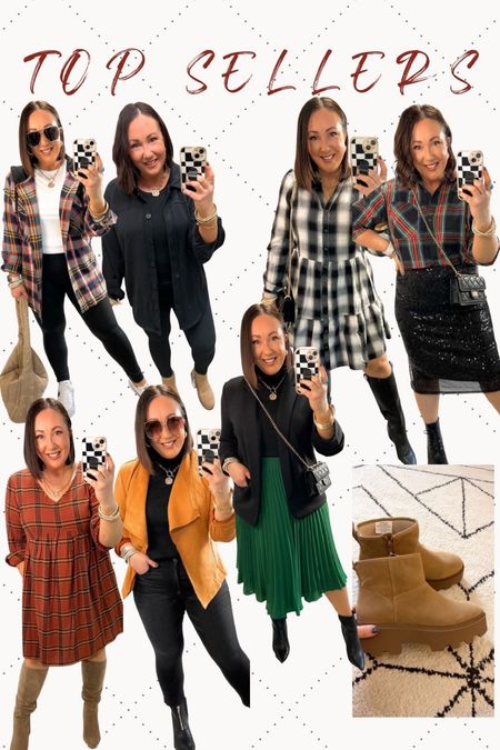 This week’s top sellers!

Top left to right:  L flannel hoodie, L French Terry button down, L buffalo check shirt dress, XL plaid button down. 

Bottom left to right: L plaid dress, XL faux suede jacket, XL blazer, XL skirt, Ugg look a like boots fit tts  

#LTKmidsize #LTKSeasonal #LTKfindsunder50