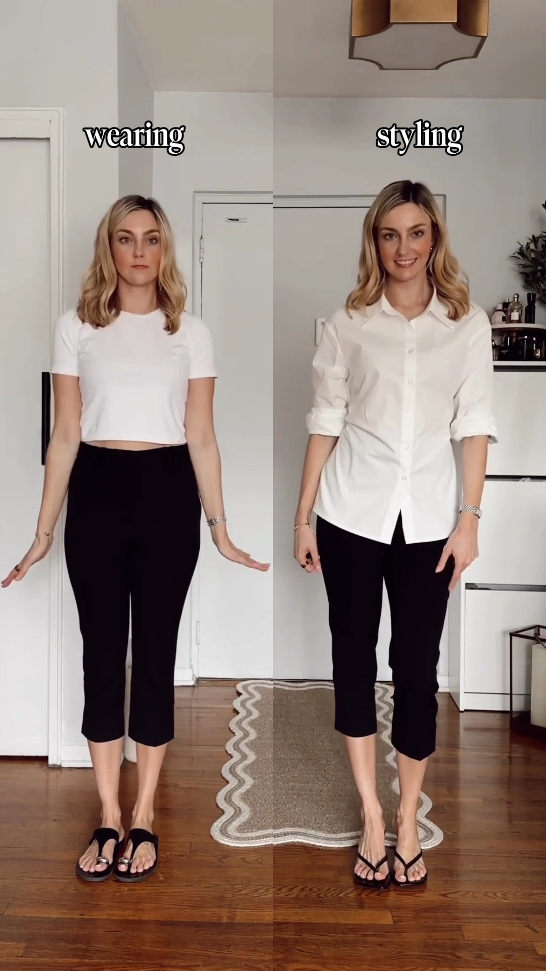 Pls, don't be afraid to wear capri pants this spring. Styling them wrong is exactly the reason why they have been sitting in your closet untouched. 

One small styling change and suddenly they look chic, intentional, and way more expensive than they actually are 😮‍💨



Capri pants outfit • spring outfit • black capri •spring 2026 capri trend  • ootd • styling tips • styling hack



#LTKootd #LTKdayinmylife #LTKgrwm