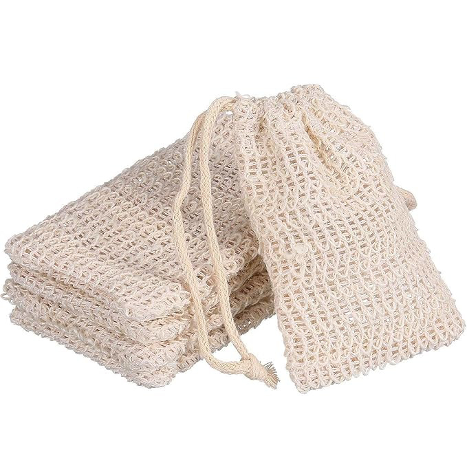 5 Pieces Soap Saver Bag Natural Sisal Exfoliating Soap Pouch for Foaming and Drying The Soap Bars... | Amazon (US)