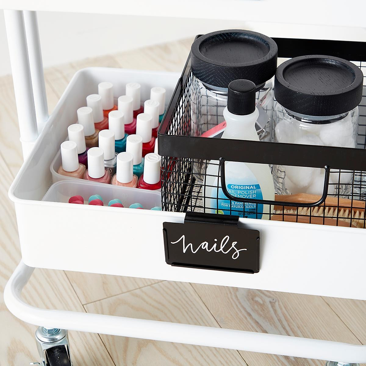 Design Ideas Black Wire Grid Storage Bins | The Container Store