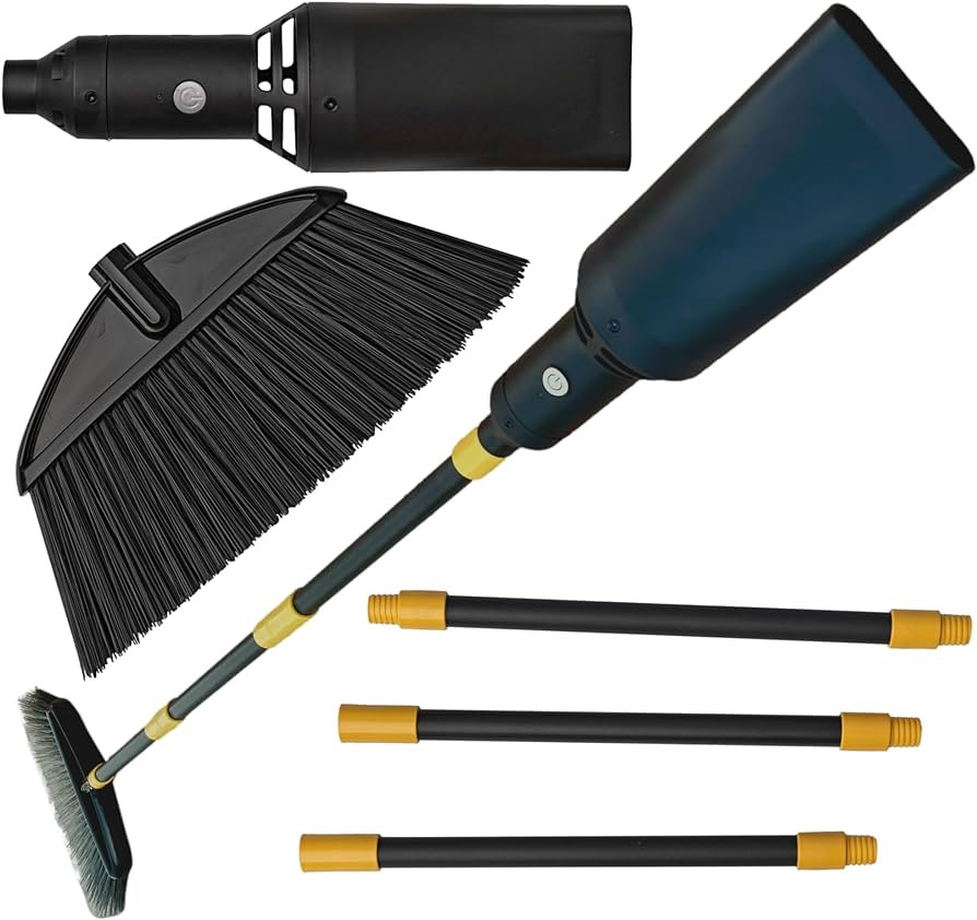 Outdoor Broom with Built-in Lightweight Rechargeable Cordless Mini Leaf Blower | Small Leaf Blowe... | Amazon (US)
