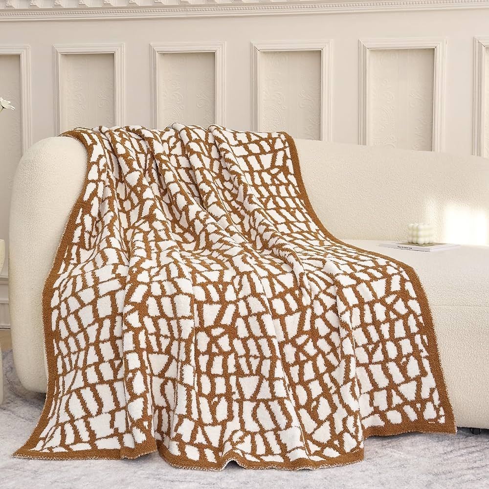 Ultra Soft Cozy Crocodile Pattern Buffalo Checkerboard Fluffy Microfiber Knitted Throw Blanket Li... | Amazon (US)