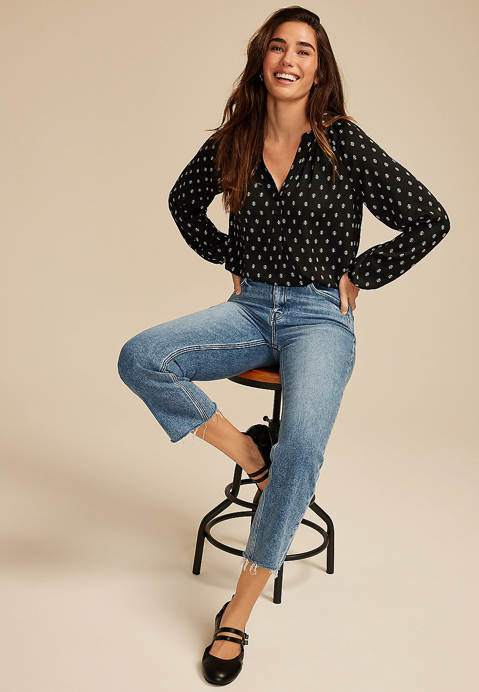 Flying Monkey™ Mid Rise Acid Raw Hem Ankle Bootcut | Maurices