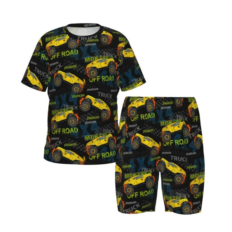 JUNZAN Monster Truck1 for Boys Girls Pajama Sets Toddler Sleepwear Summer Jammies 2pcs PJs | Walmart (US)