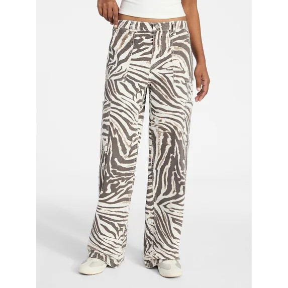 No Boundaries Wide Leg Cargo Pants, 29.5'' Inseam, Women's and Women's Plus XXS-4X | Walmart (US)