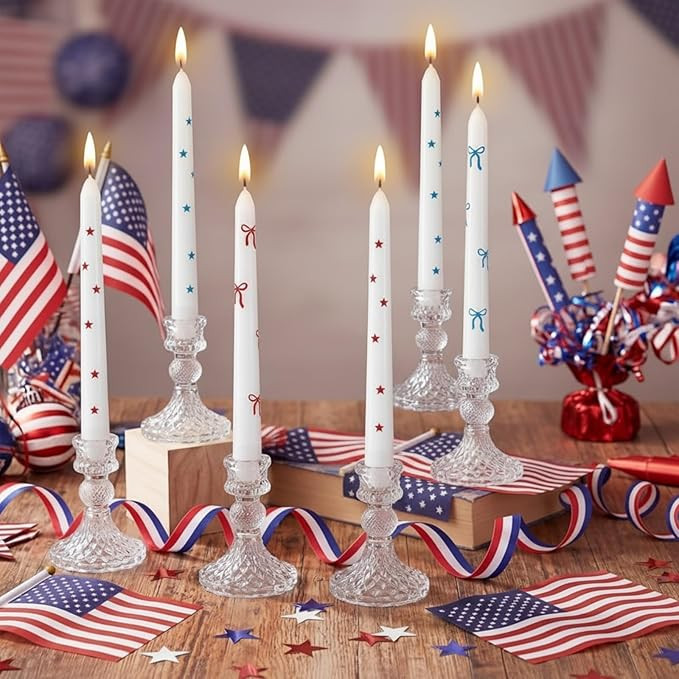 Conelist 6 Pcs Taper Candles Candle Sticks for Bachelorette Bridal Wedding Party Baby Shower Tabl... | Amazon (US)