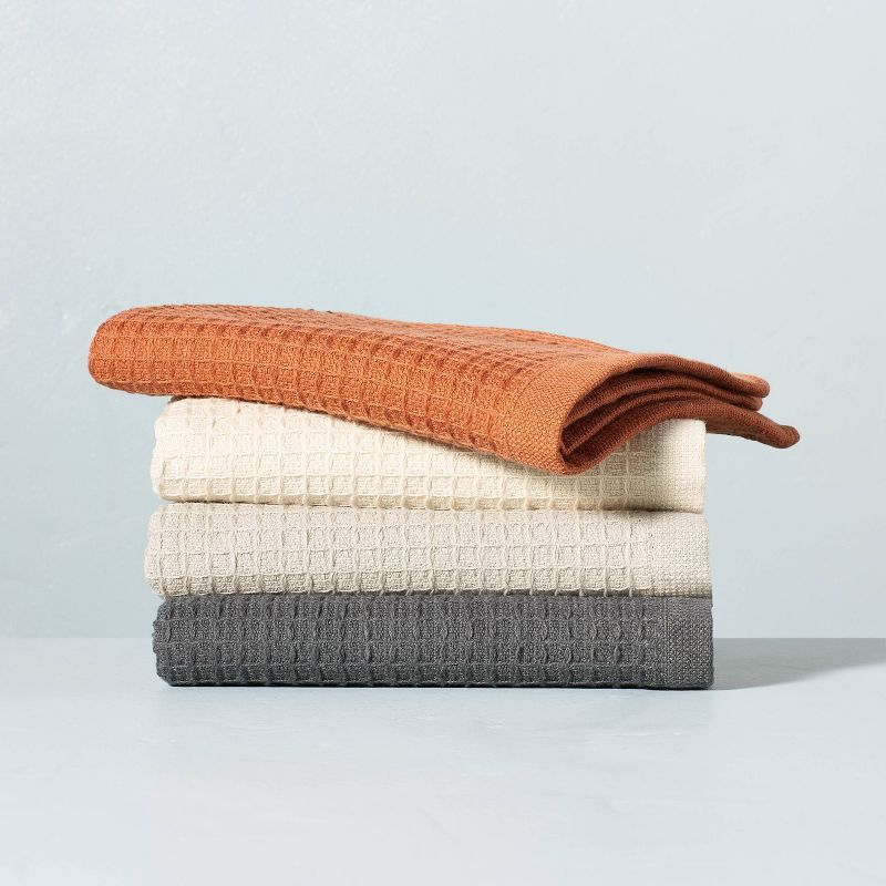 4pk Waffled Terry Dishcloth Set Fall Hues - Hearth & Hand™ with Magnolia | Target