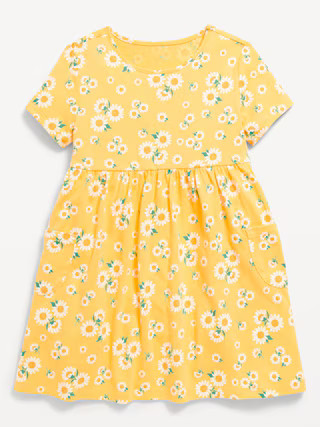 Printed Jersey-Knit Short-Sleeve Dress for Toddler Girls | Old Navy (US)