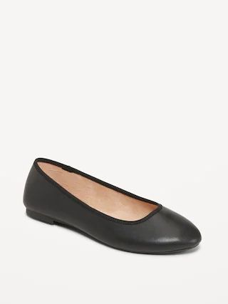 Faux-Leather Ballet Flats For Women | Old Navy (CA)