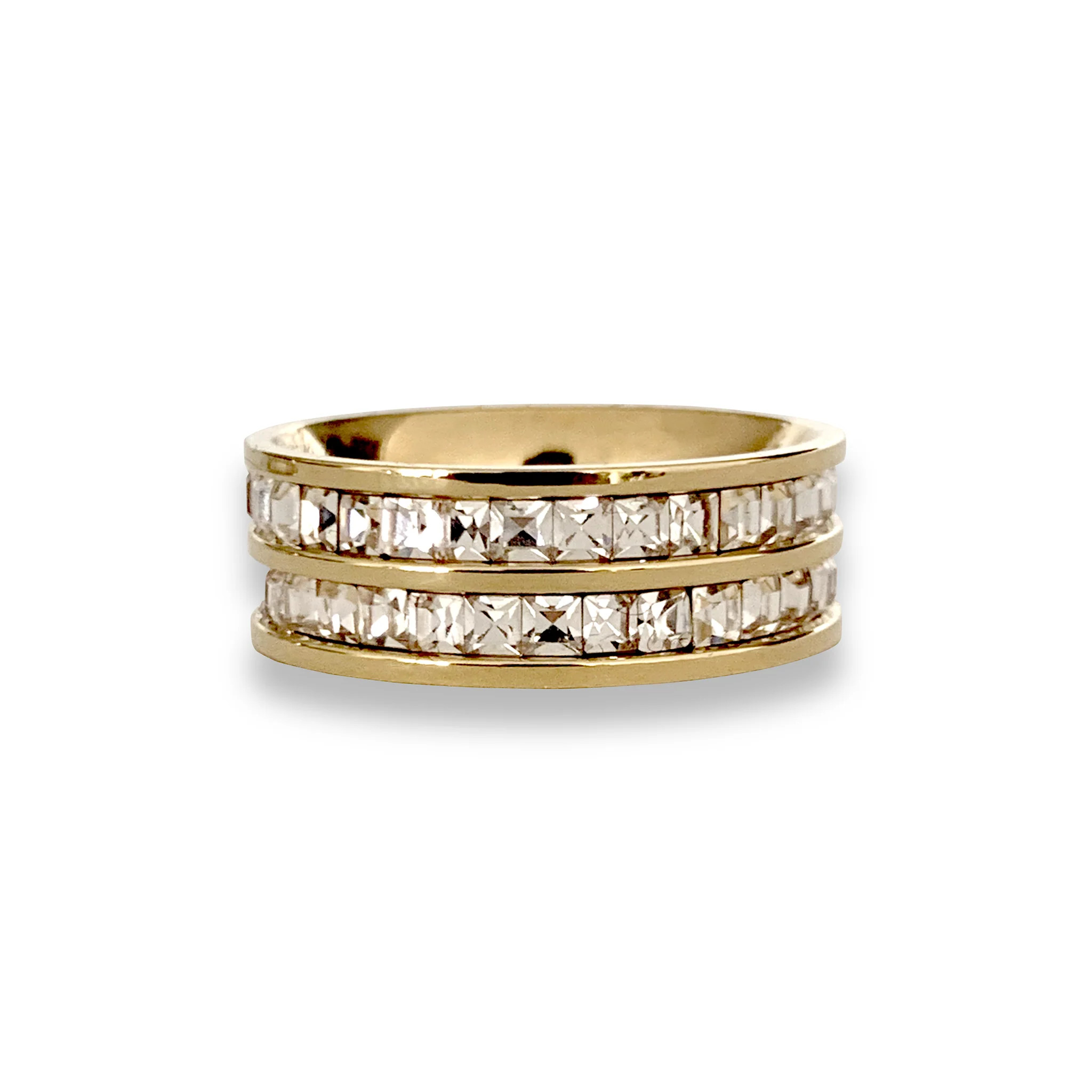 SQUARE ZIRCONIA DOBLE | Artizan Joyeria