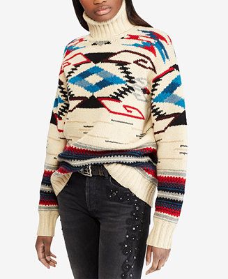 Polo Ralph Lauren Southwestern Turtleneck Sweater & Reviews - Sweaters - Women - Macy's | Macys (US)