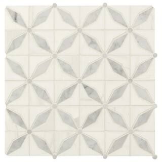 MSI Bianco Starlite Starlite 12 in. x 12 in. Polished Marble Floor and Wall Tile (10 sq. ft./Case... | The Home Depot