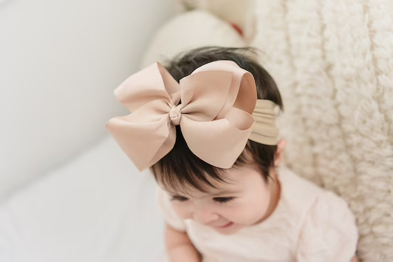 5 Grosgrain Bow Headband Trendy Nylon Headband Baby - Etsy | Etsy (US)