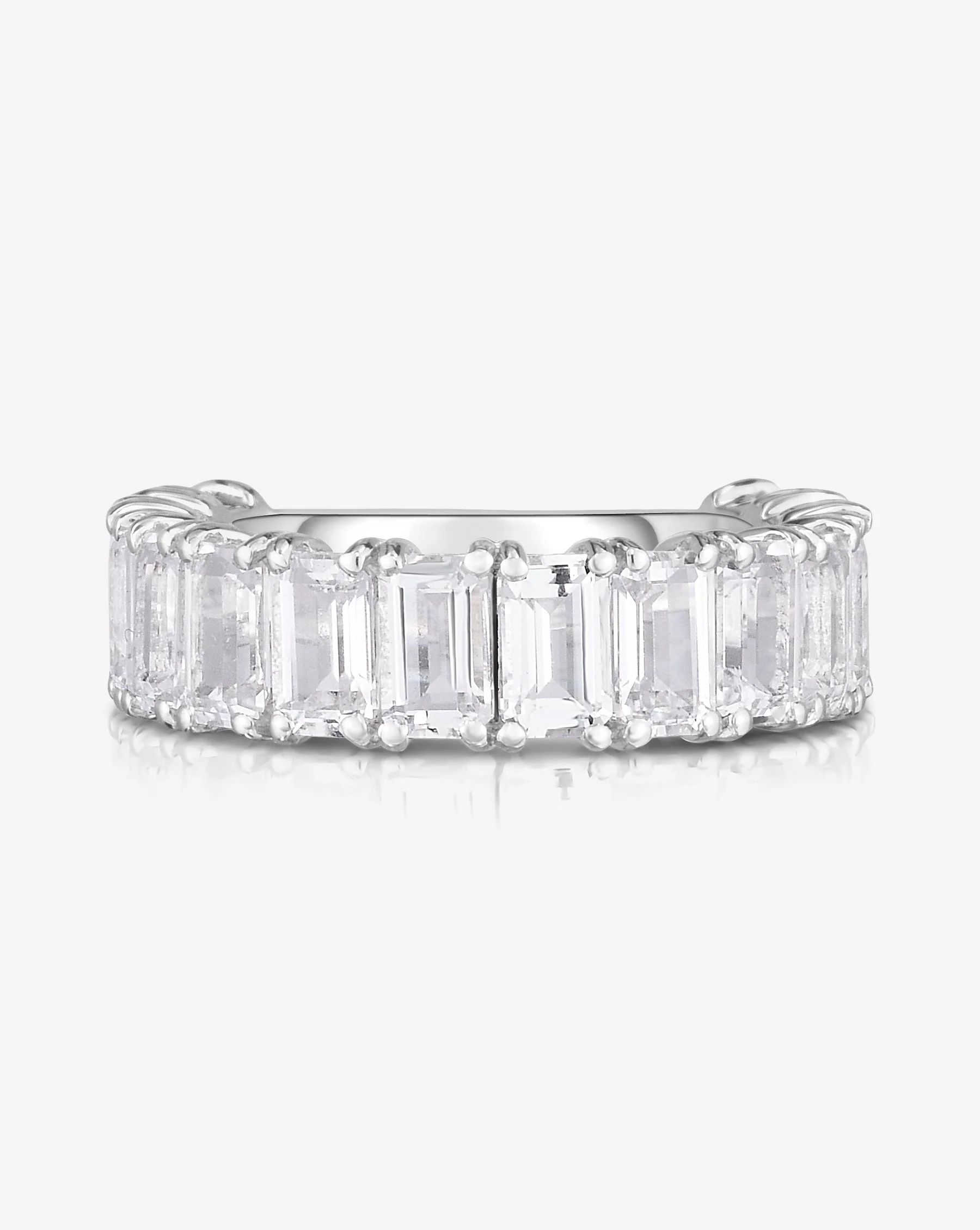 Emerald Cut White Topaz Ring | Ring Concierge