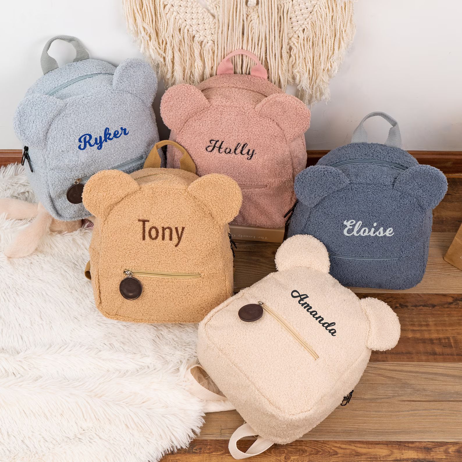 Teddy Bear Toddler Backpack Custom Travel Backpack - Etsy | Etsy (US)