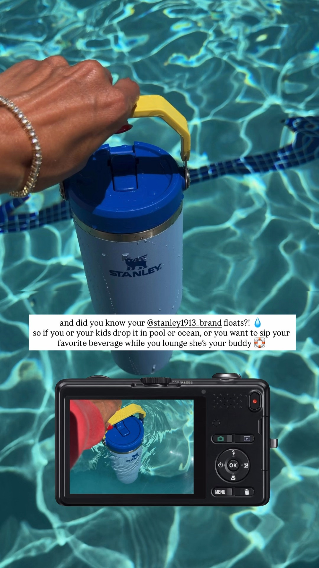 Obsessed with how our Stanley water cup floats 💦

@stanley1913_brand #StanleyPartner

Stanley, back to school, school supplies, little boy water bottle
