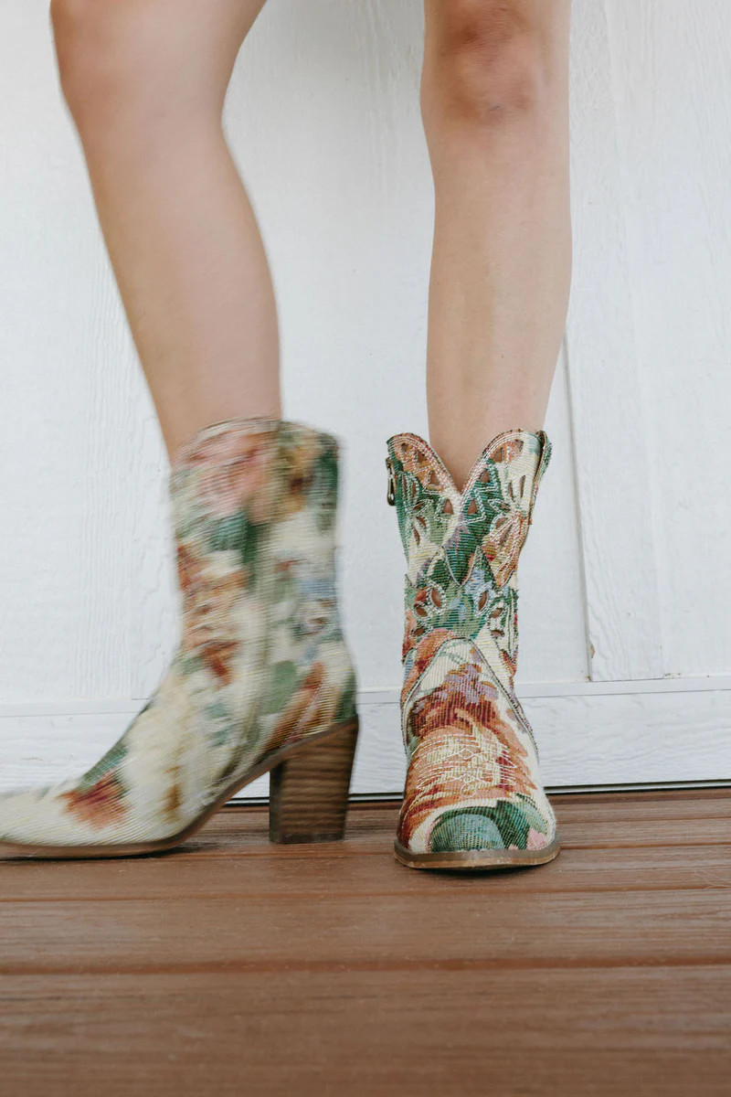 Maxine Floral Bootie | Good Grace Boutique