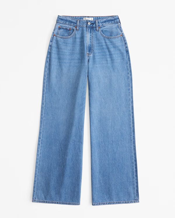 Women's Curve Love High Rise Wide Leg Jean | Women's Bottoms | Abercrombie.com | Abercrombie & Fitch (UK)