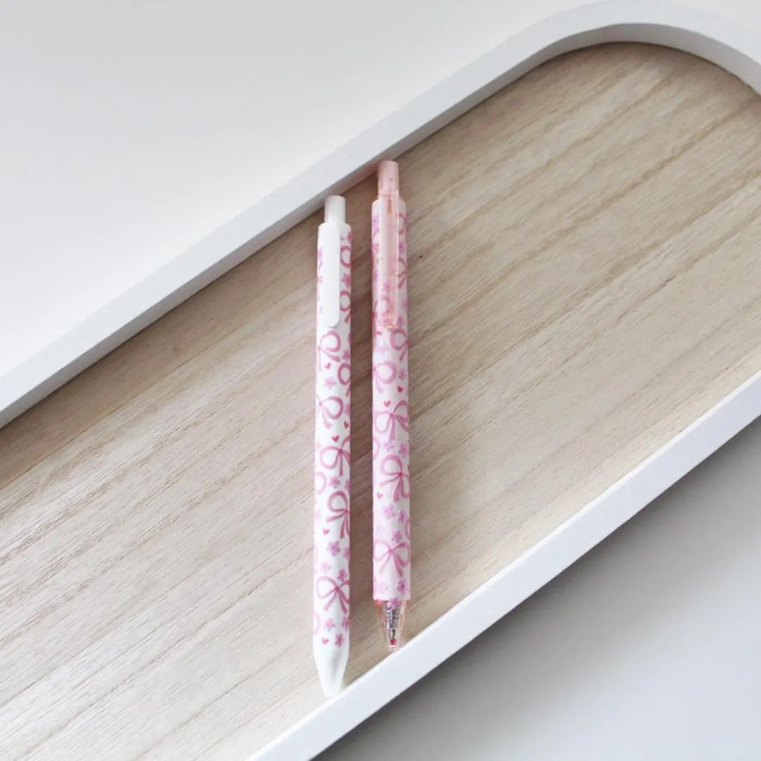 Floral Bow Gel Ink Pen – Handmade Planner Pen, 0.5mm - Etsy | Etsy (US)